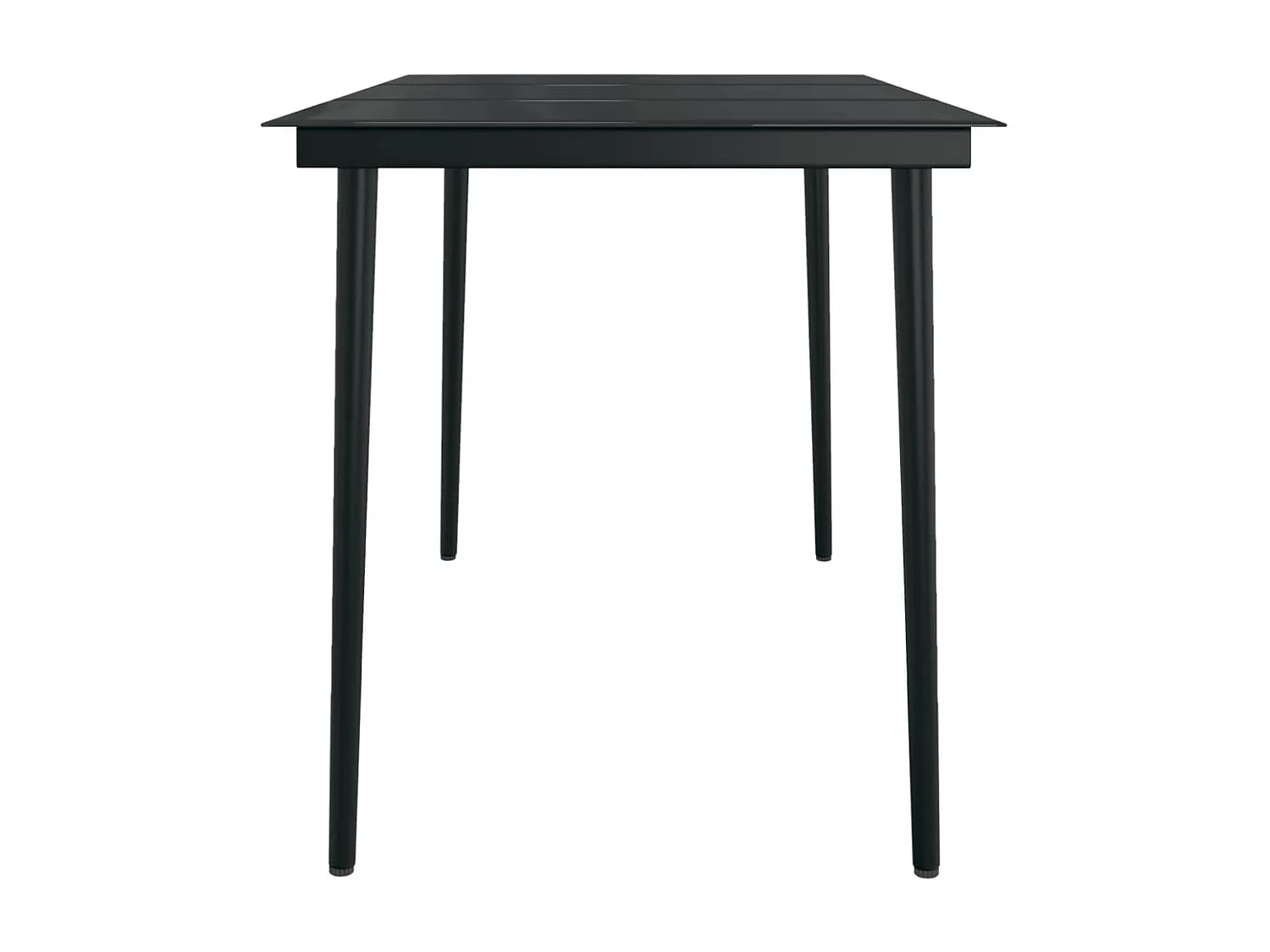 Mirella  Ensemble à manger de jardin avec coussins 5 pcs Noir