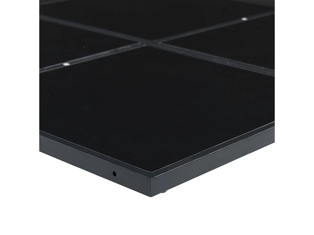 Idalou  Ensemble à manger de jardin 15 pcs noir textilène