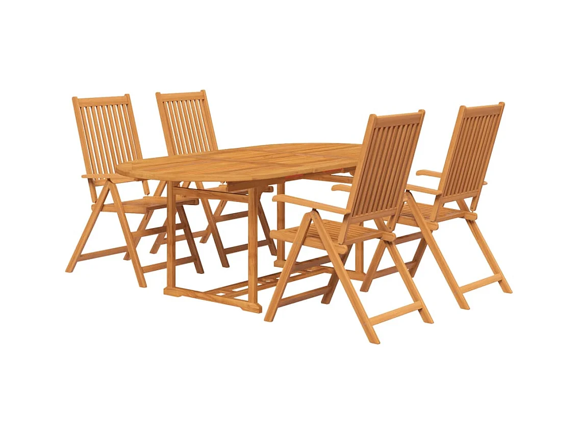 Brunello  Ensemble à manger de jardin 5 pcs Bois d'acacia massif