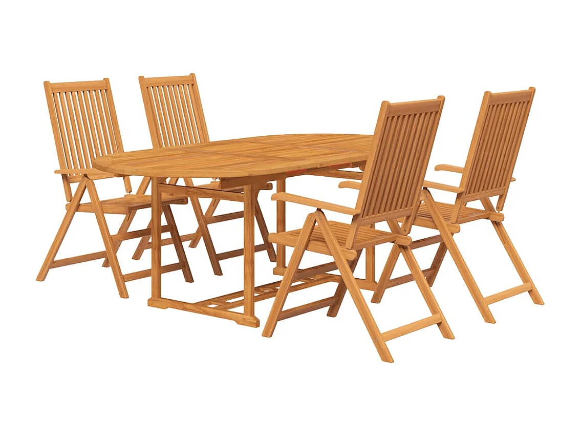 Brunello  Ensemble à manger de jardin 5 pcs Bois d'acacia massif
