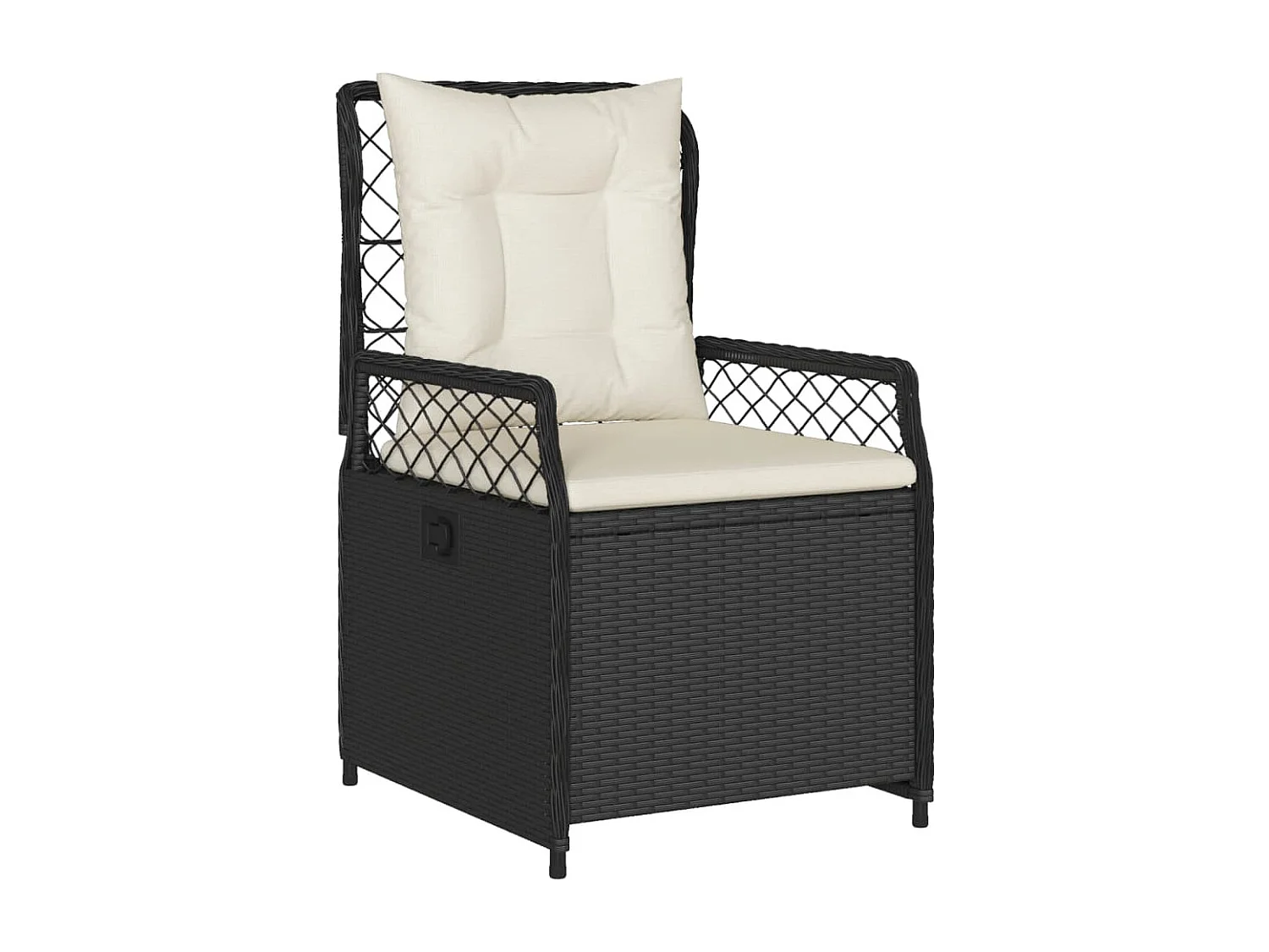 Zalan  3-delige Tuinset met kussens poly rattan zwart