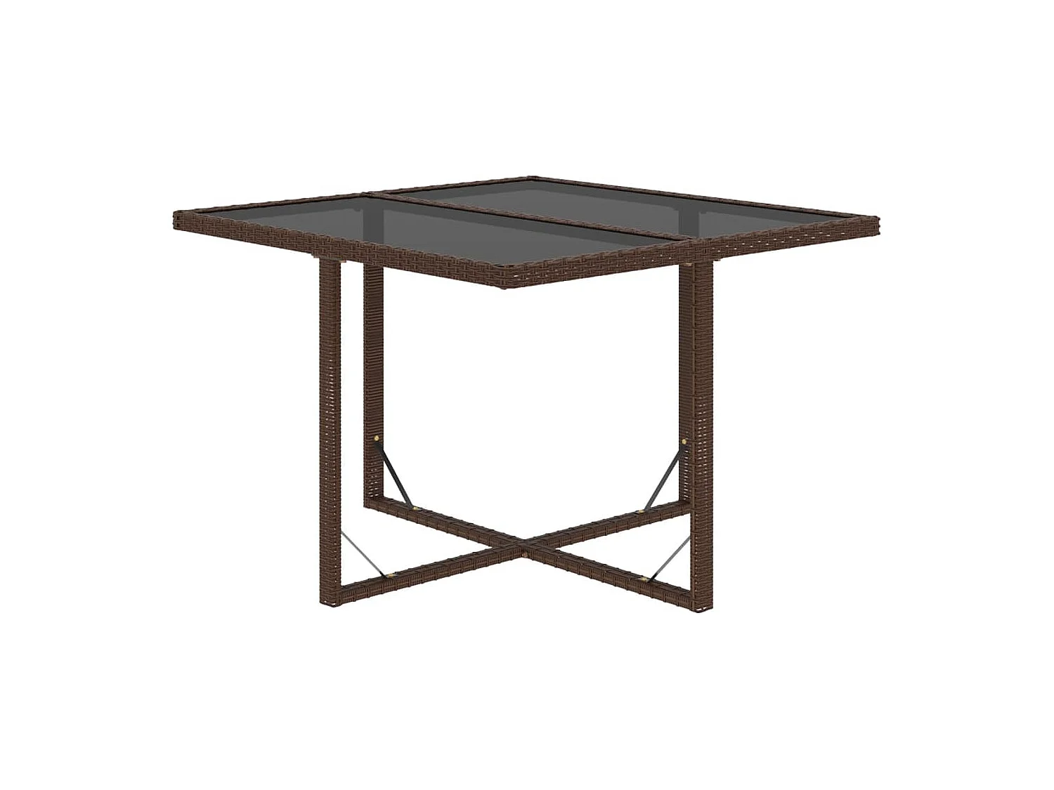 Hugo  9-delige Tuinset met kussens poly rattan bruin