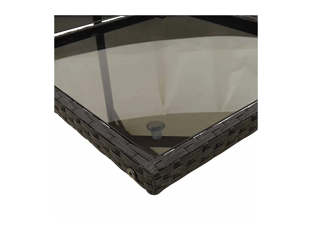 Maart  Set de muebles jardín 17 pzas con cojines ratán sintético negro