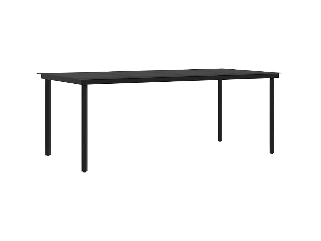 Bergeijk  Ensemble à manger de jardin avec coussins 7 pcs Noir