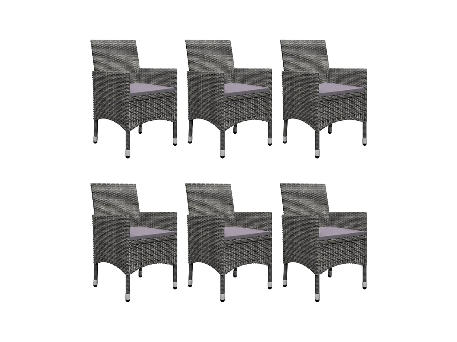 Fyndal  Ensemble à manger de jardin 7 pcs Gris