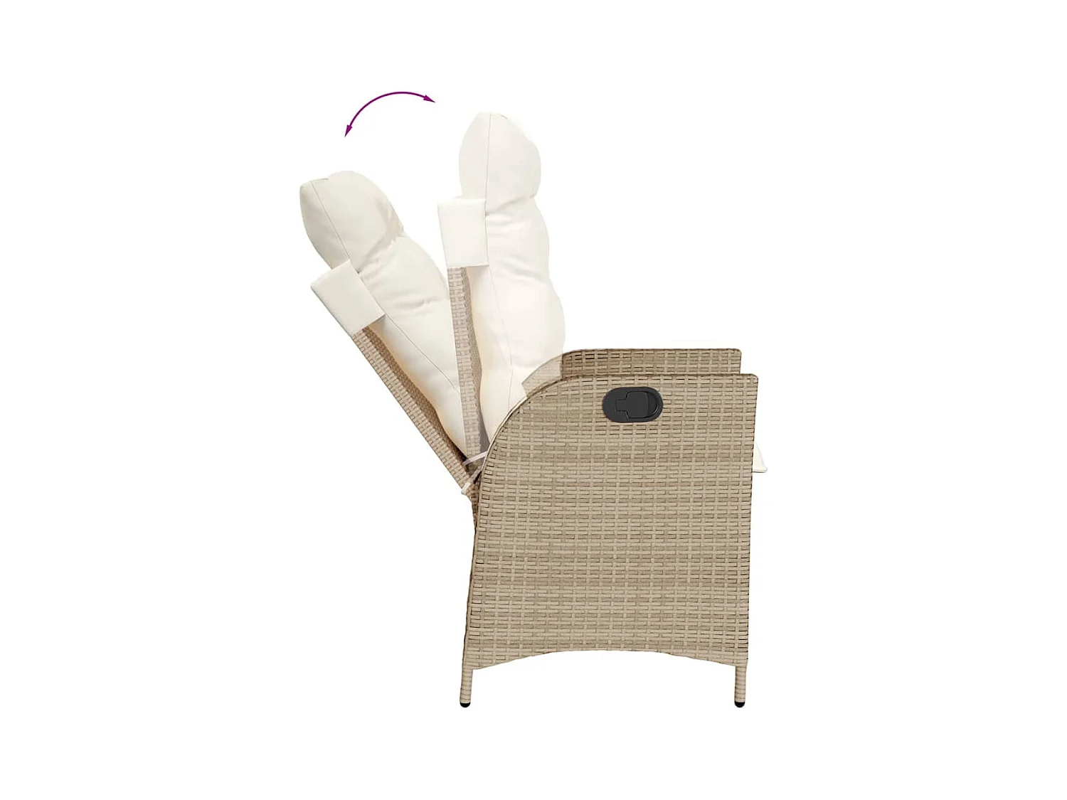 Emory  Ensemble à manger de jardin et coussins 9 pcs beige Poly rotin