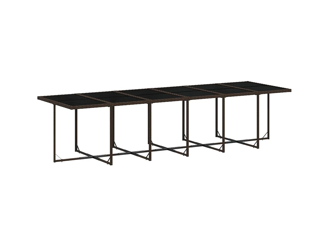 Heeswijk-Dinther  Set muebles de jardín 13 pzas y cojines ratán sintético marrón