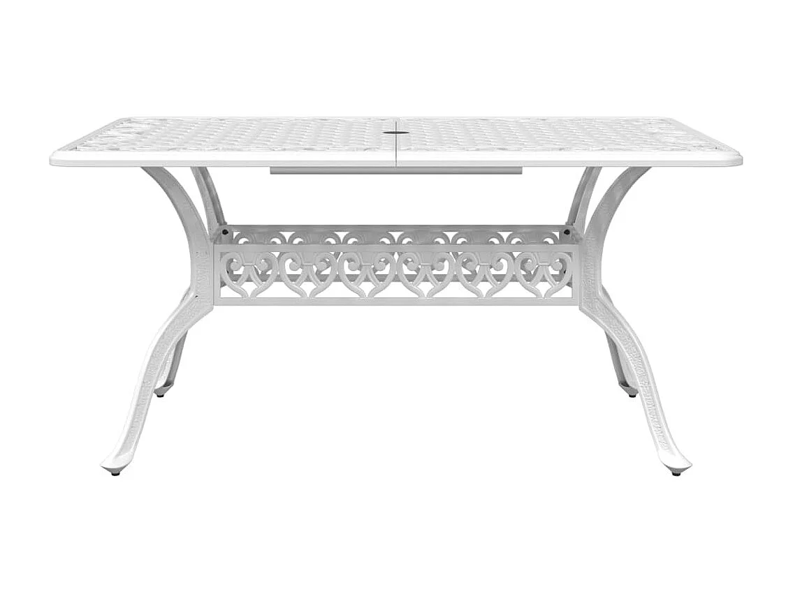 Prolenta Premium -  Ensemble à manger de jardin 5 pcs blanc aluminium coulé