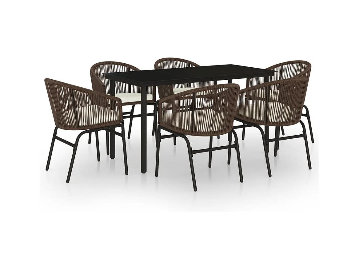 Florentin  7-delige Tuinset bruin