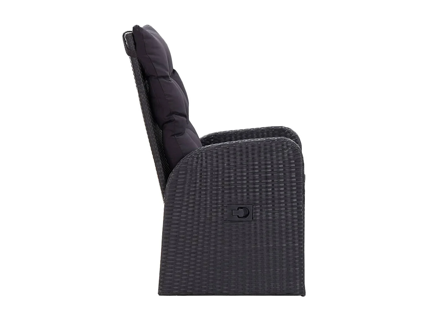 Batur  Ensemble à manger de jardin avec coussins 7 pcs Noir