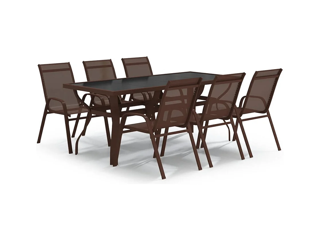 Katie Belle  7-delige Tuinset bruin en zwart