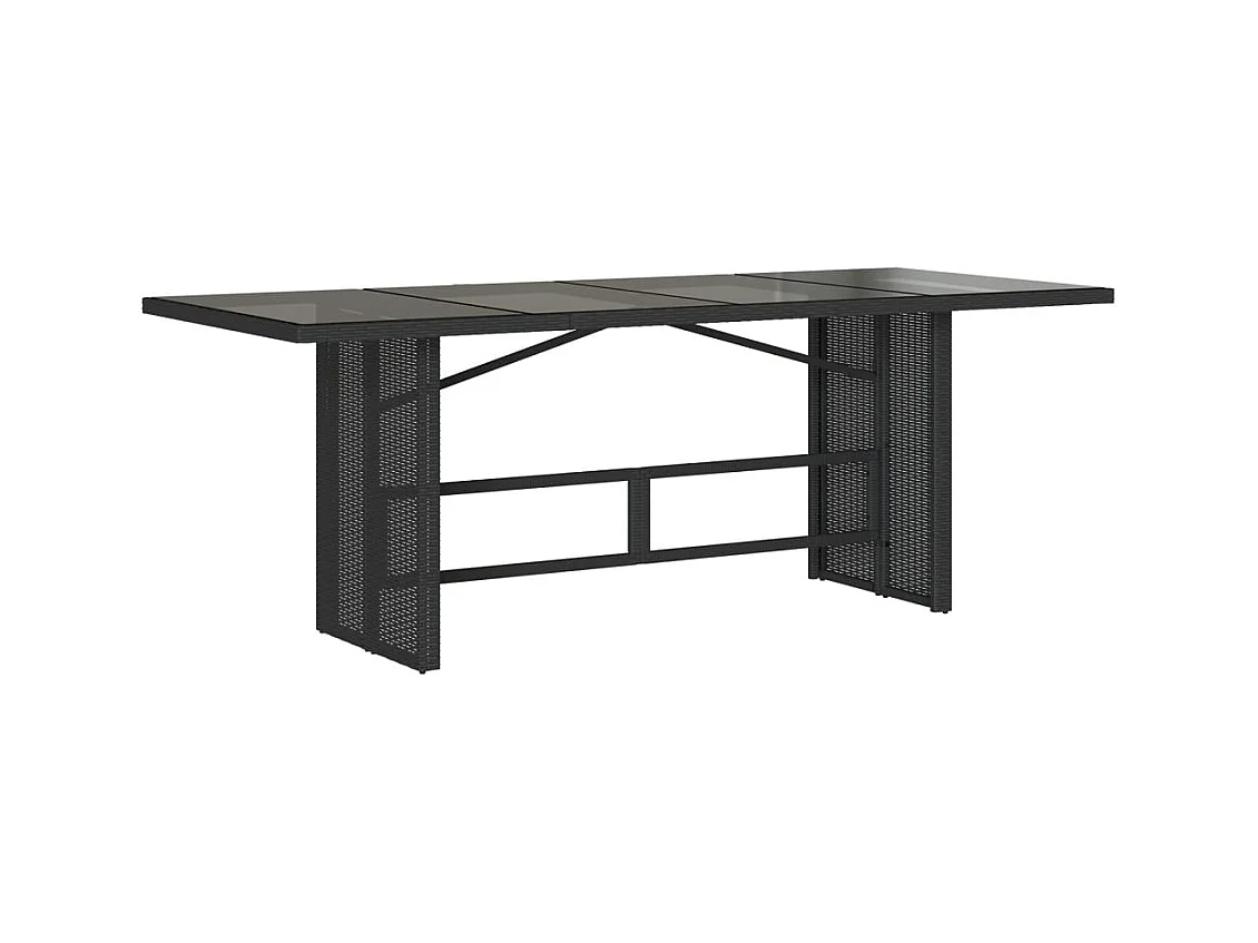 Almkerk  9-delige Tuinset poly rattan zwart