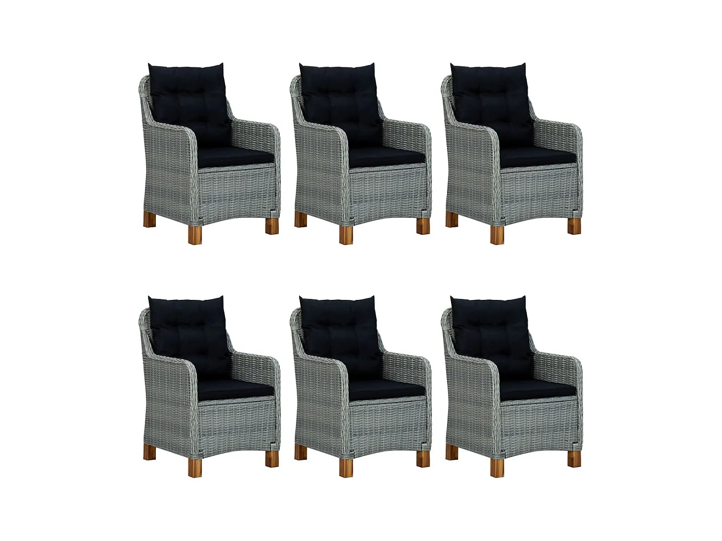 Abdullah  Ensemble à manger de jardin 9 pcs Gris clair