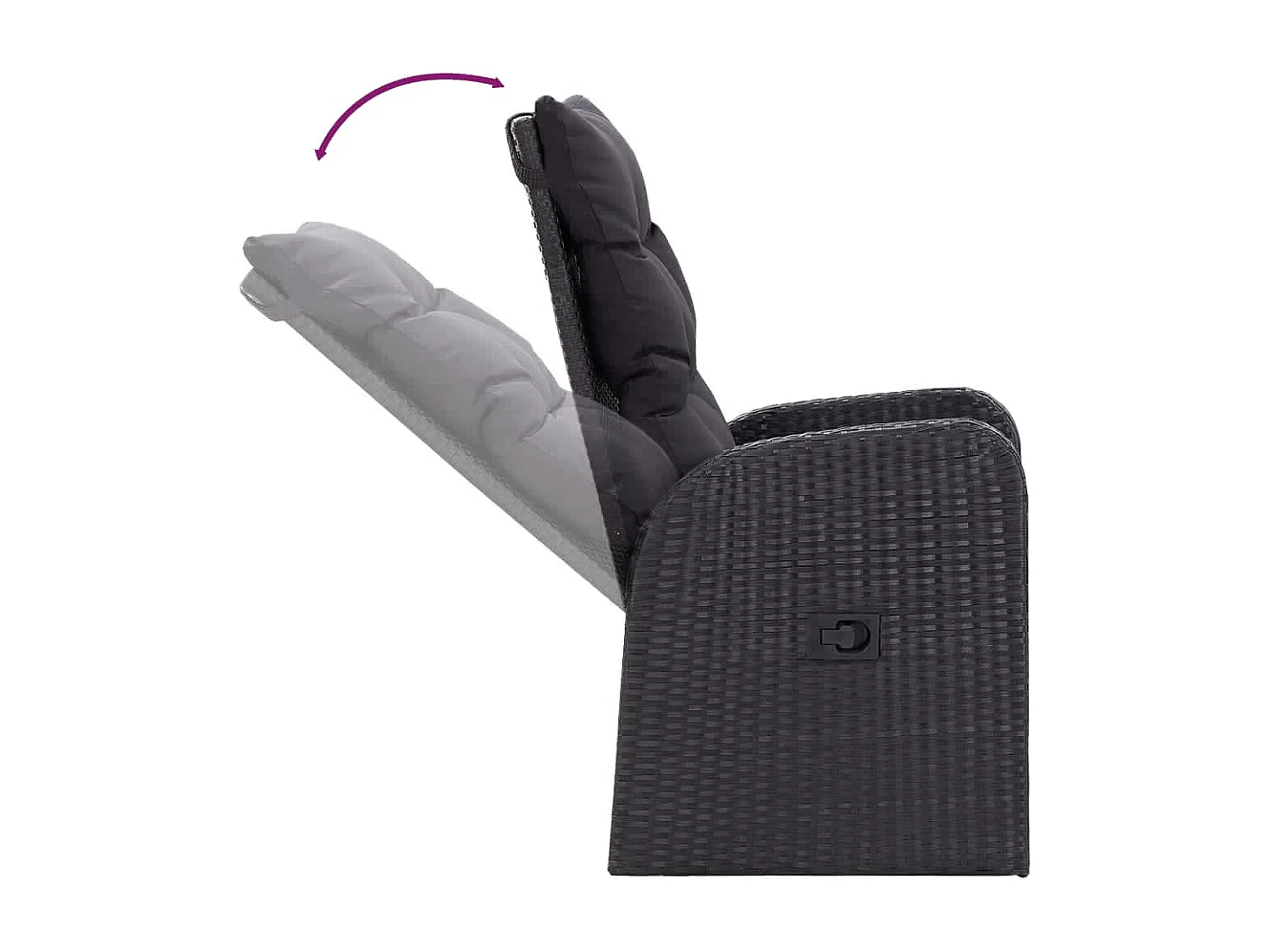 Stubbekøbing  Ensemble à manger de jardin avec coussins 7 pcs Noir