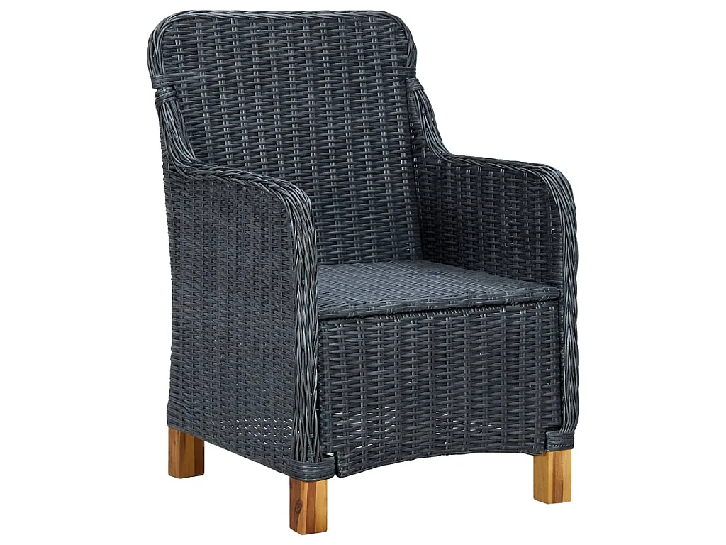 Gornir  Juego de comedor para jardín de 5 piezas gris oscuro