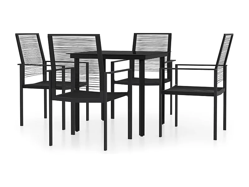 Nivor  5-delige Tuinset zwart