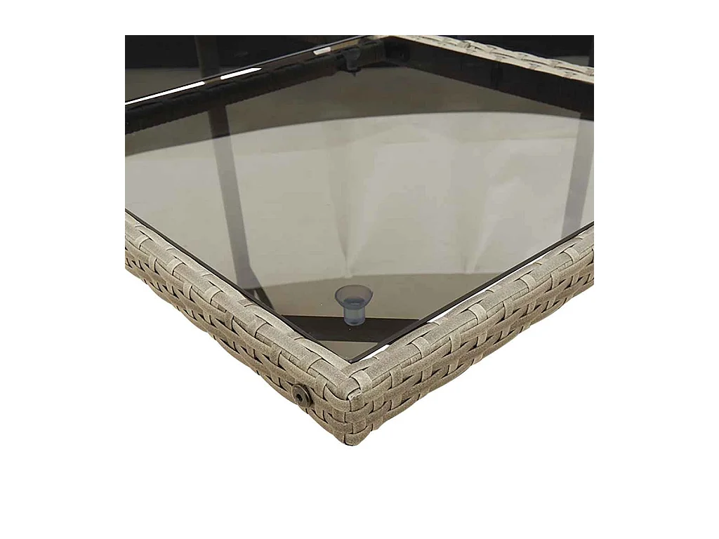 Emilia  13-delige Tuinset met kussens poly rattan grijs