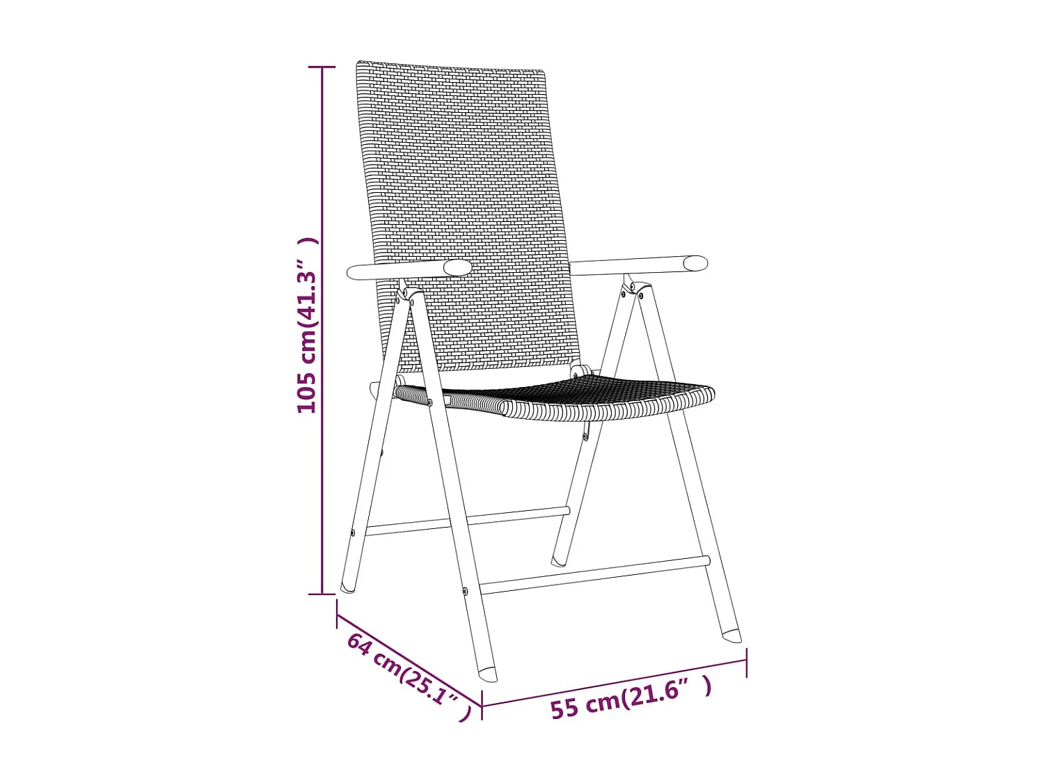 Sondrio  Ensemble à manger de jardin 7 pcs Noir