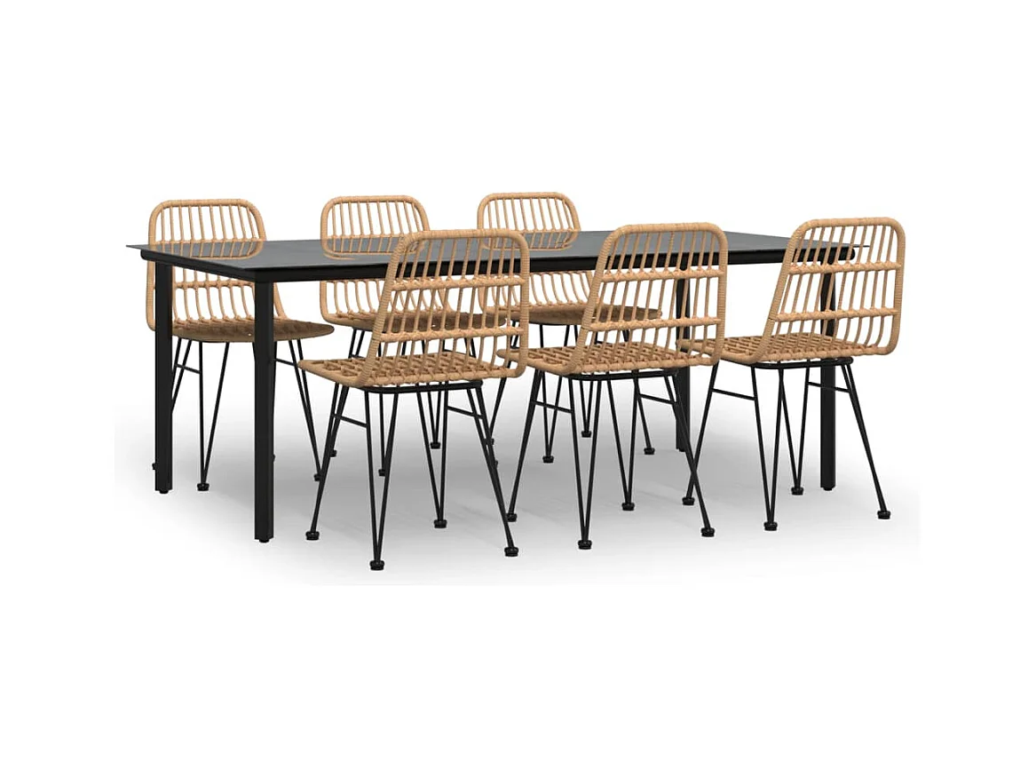 Ballyhaise  7-delige Tuinset poly rattan