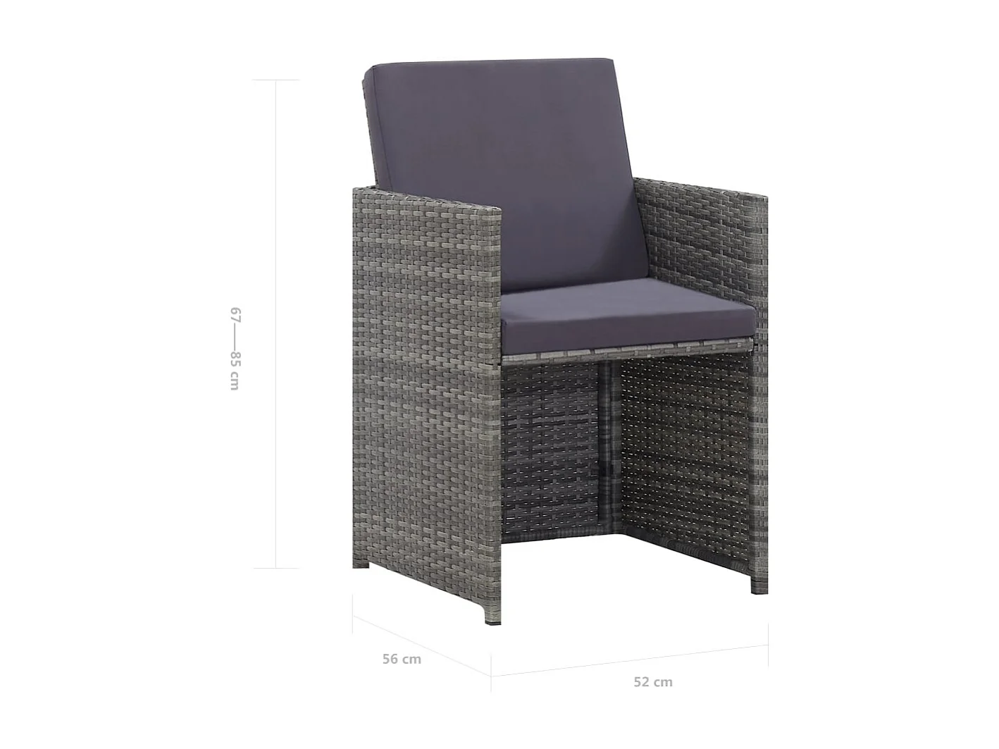 Fultondale  Ensemble à manger d'extérieur avec coussins 9pcs résine tressée