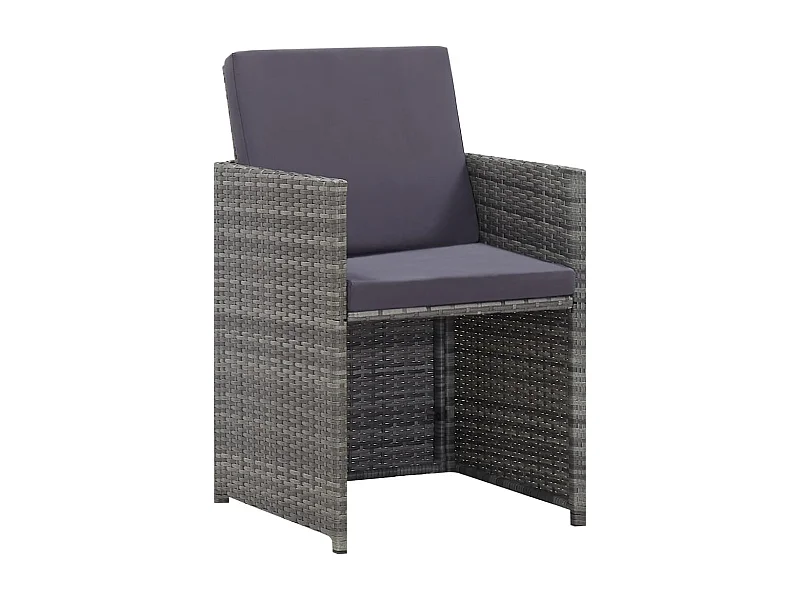 Fultondale  9-delige Tuinset met kussens poly rattan antraciet