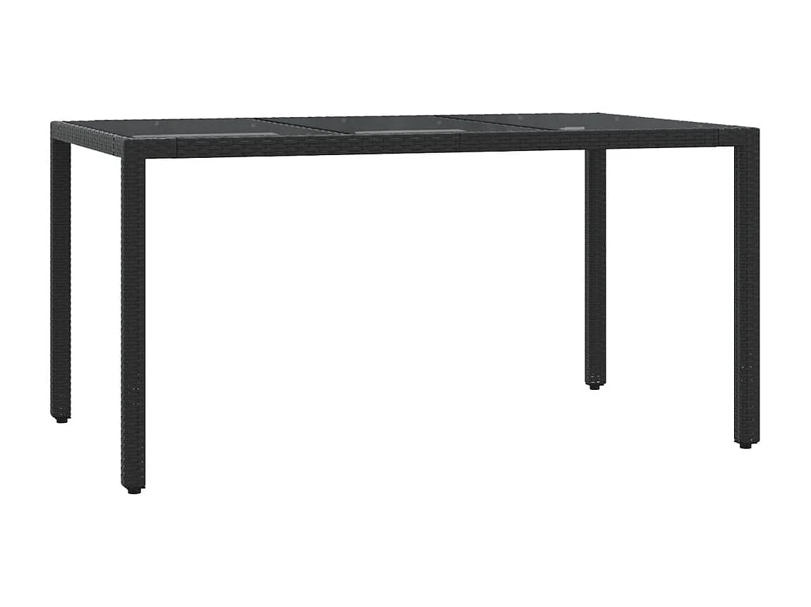 Prolenta Premium -  Set de muebles jardín 5 pzas con cojines ratán sintético negro