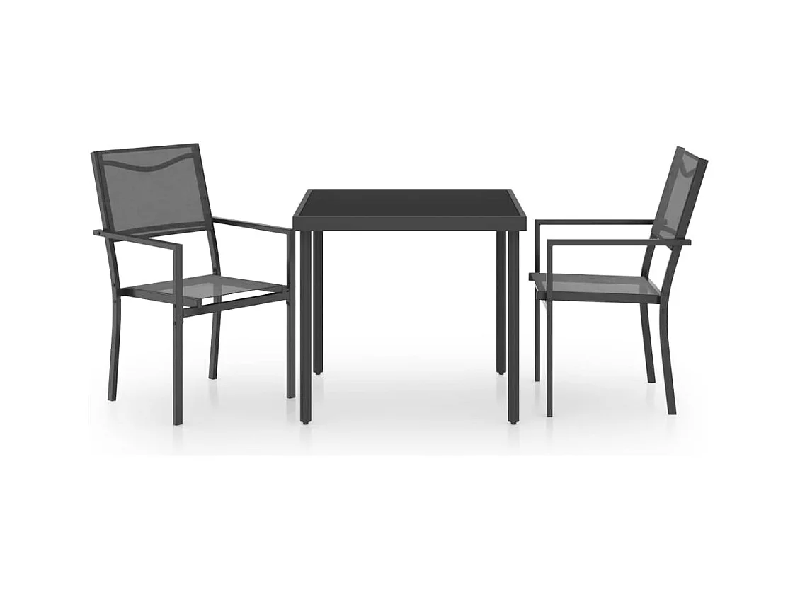 Imatra  Mobilier de salle à manger d'extérieur 3 pcs Acier