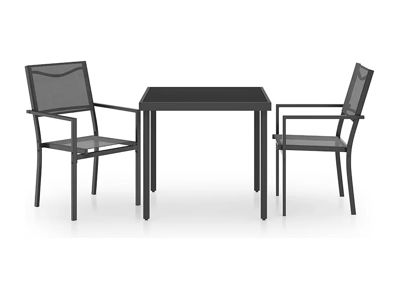 Imatra  Mobilier de salle à manger d'extérieur 3 pcs Acier