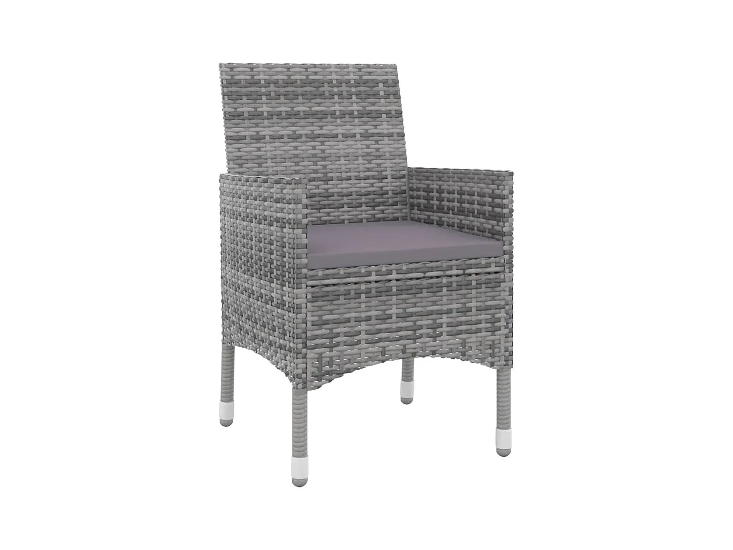 Carlinville  Set comedor de jardín 3 pzas y cojines ratán sintético y vidrio