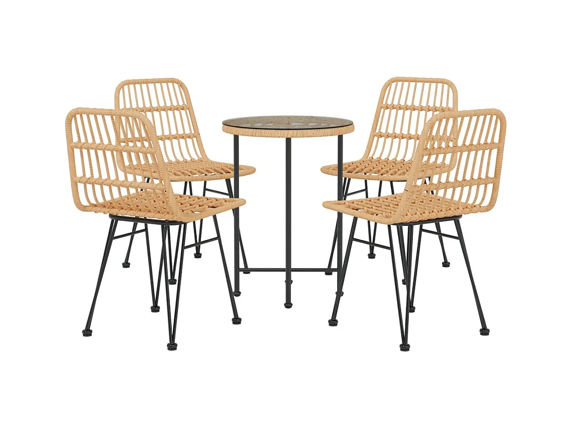 Aldvir  5-delige Tuinset poly rattan