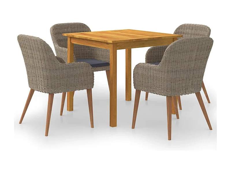 Garden Furniture -  5-delige Tuinset bruin