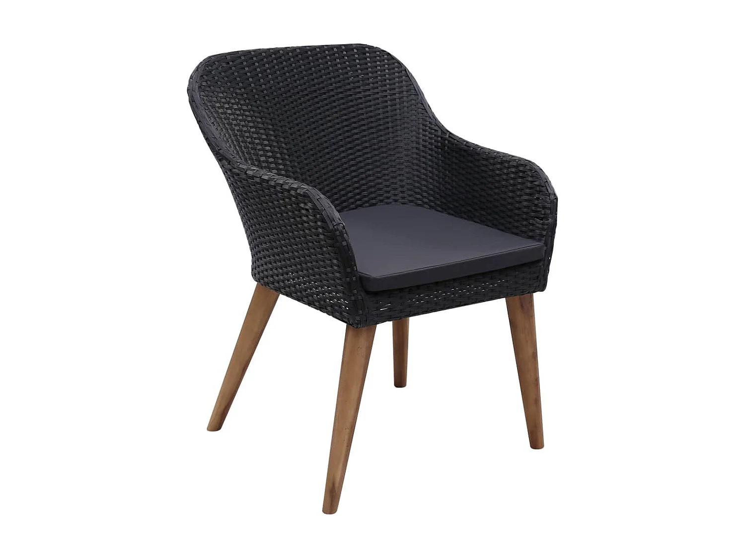 Garden Furniture -  Ensemble à manger de jardin 5 pcs Noir