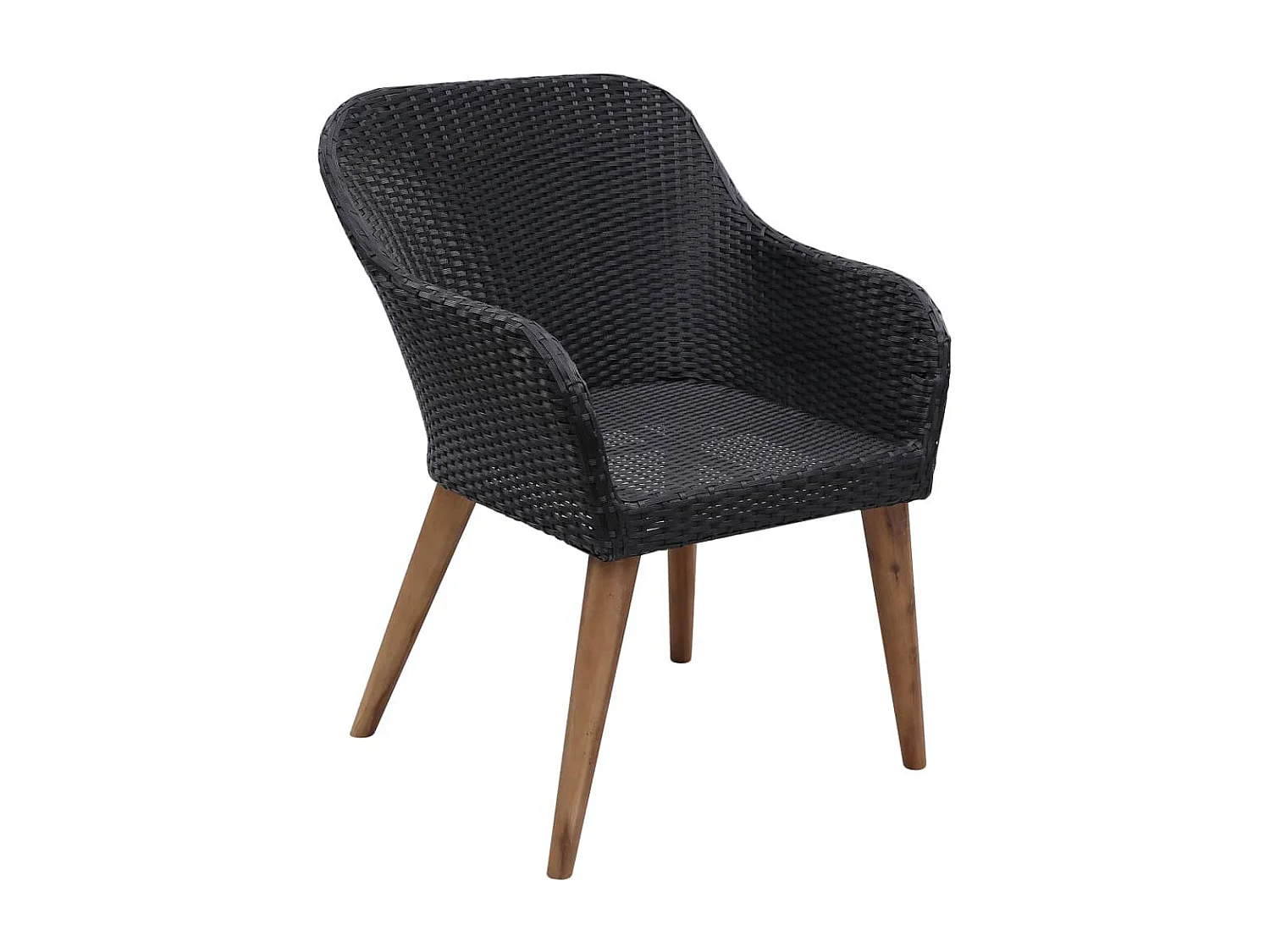 Garden Furniture -  Ensemble à manger de jardin 5 pcs Noir