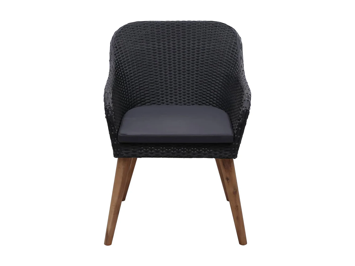 Garden Furniture -  Ensemble à manger de jardin 5 pcs Noir