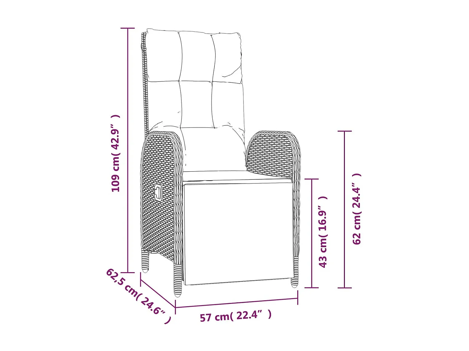 Kjarvis  Ensemble à manger jardin 4pcs et coussins Gris Résine tressée