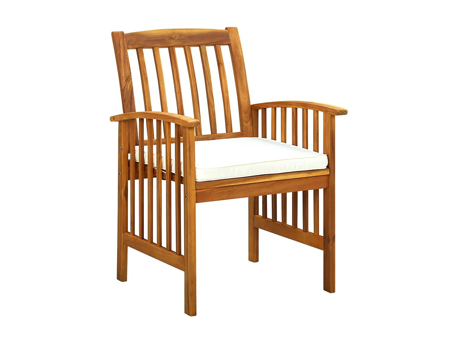 Skovil  Ensemble à manger de jardin 3 pcs et coussins Acacia solide