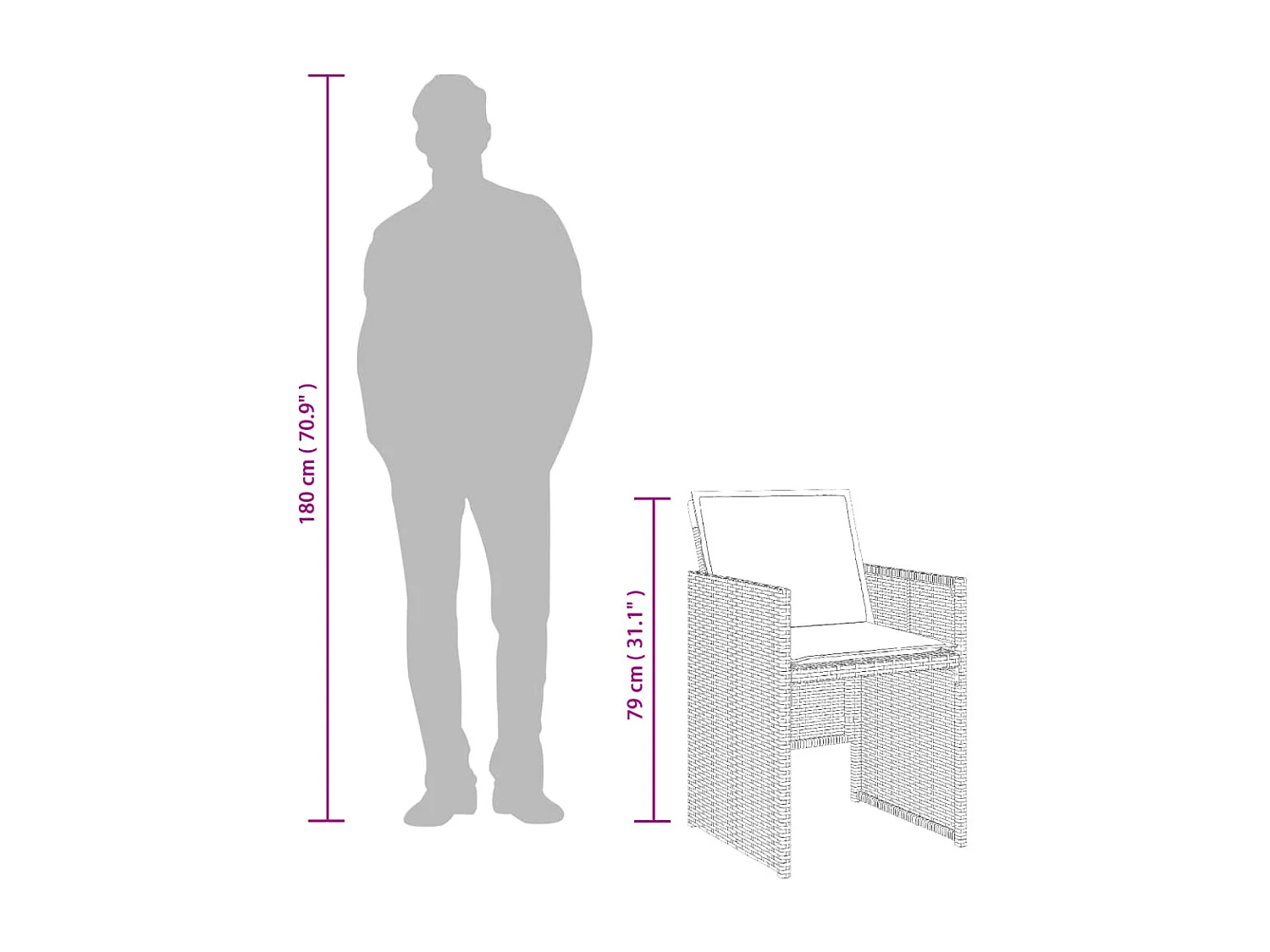 Jeroen  Ensemble à manger de jardin et coussins 17 pcs beige