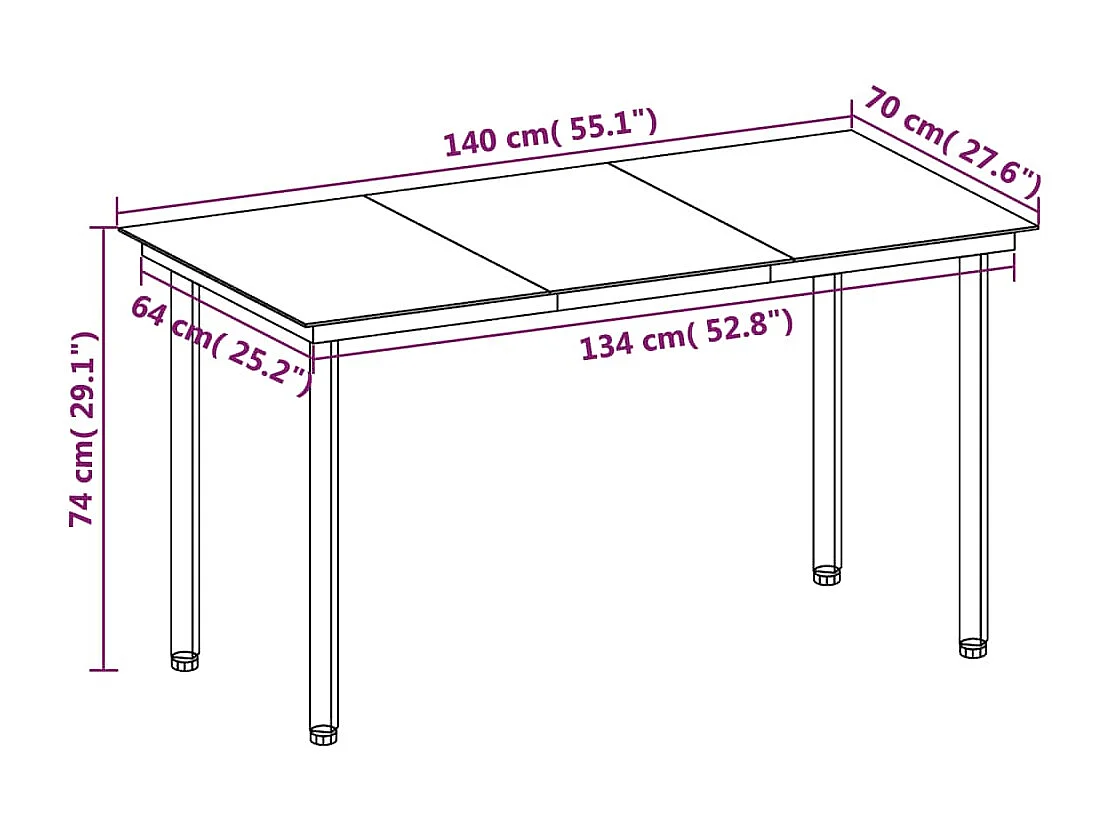Rion  Ensemble à manger de jardin coussins 5 pcs Résine tressée Verre