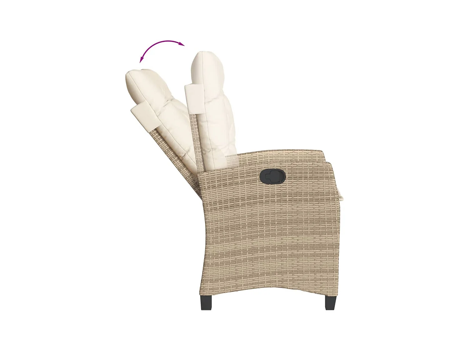 Garden Furniture -  5-delige Tuinset met kussens poly rattan beige