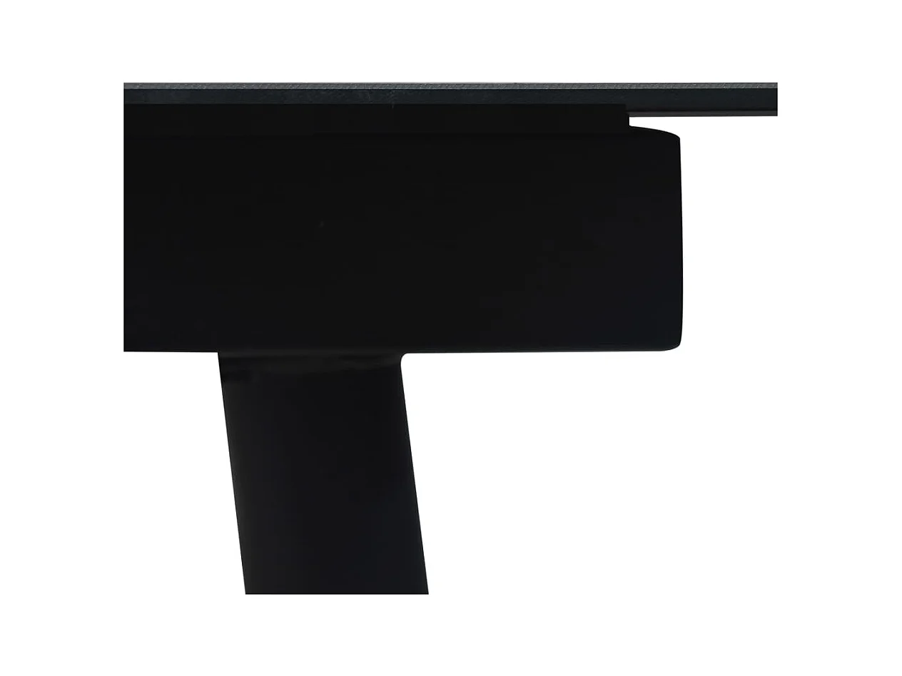 Elin Kristine  Set de comedor de jardín 7 pzas cuerda de algodón y acero negro