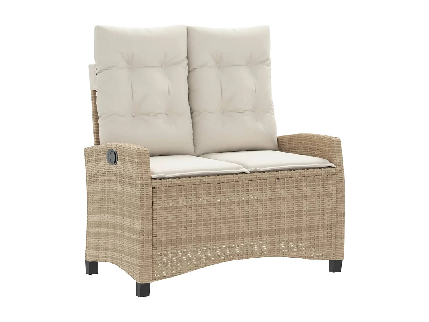 Brazil  Ensemble à manger de jardin et coussins 2 pcs beige poly rotin