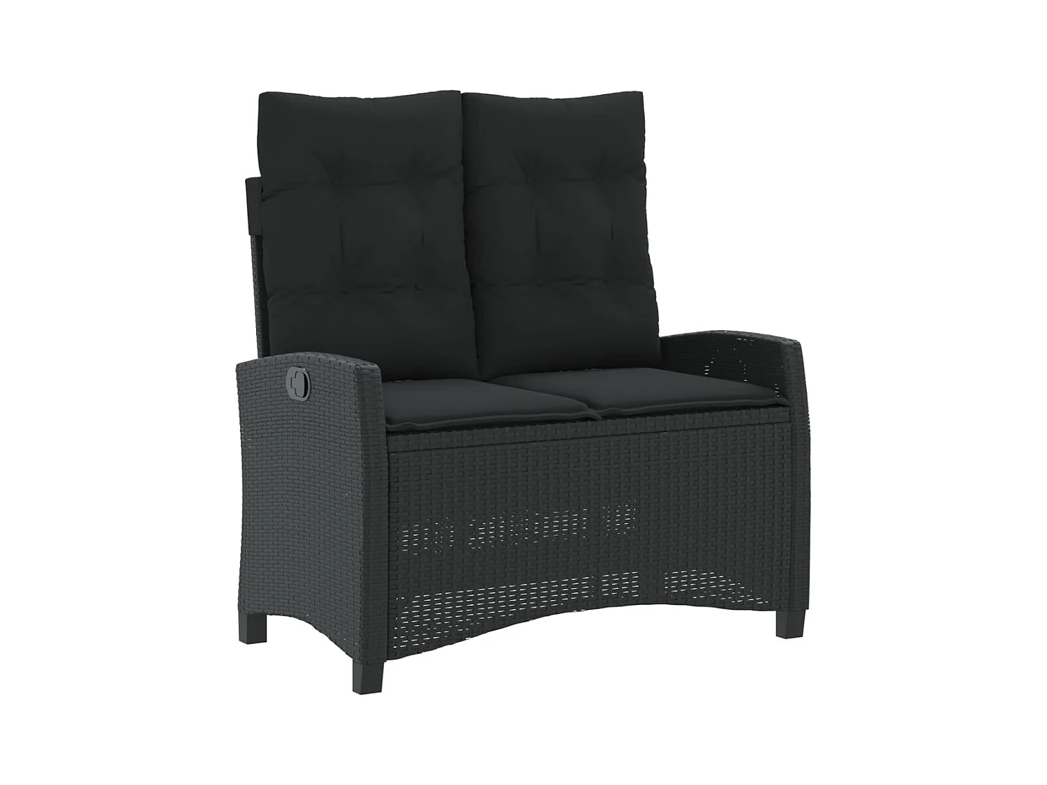 Isyra  Ensemble à manger de jardin 4 pcs avec coussins noir