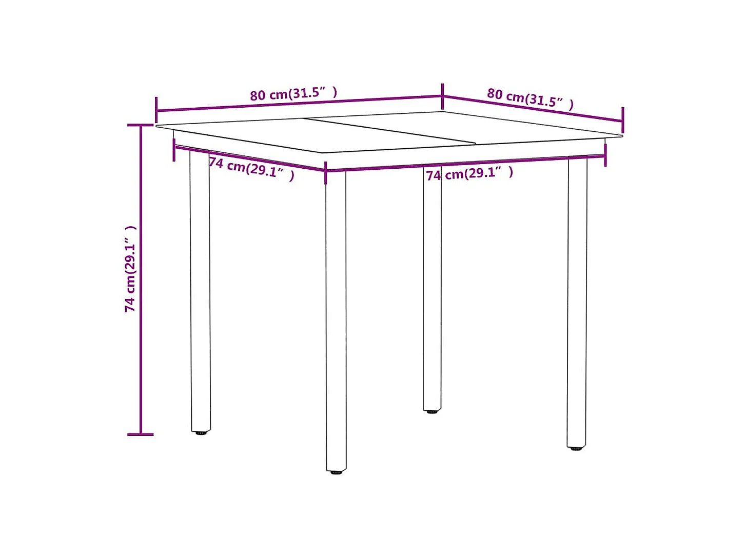 Nivor  3-delige Tuinset zwart