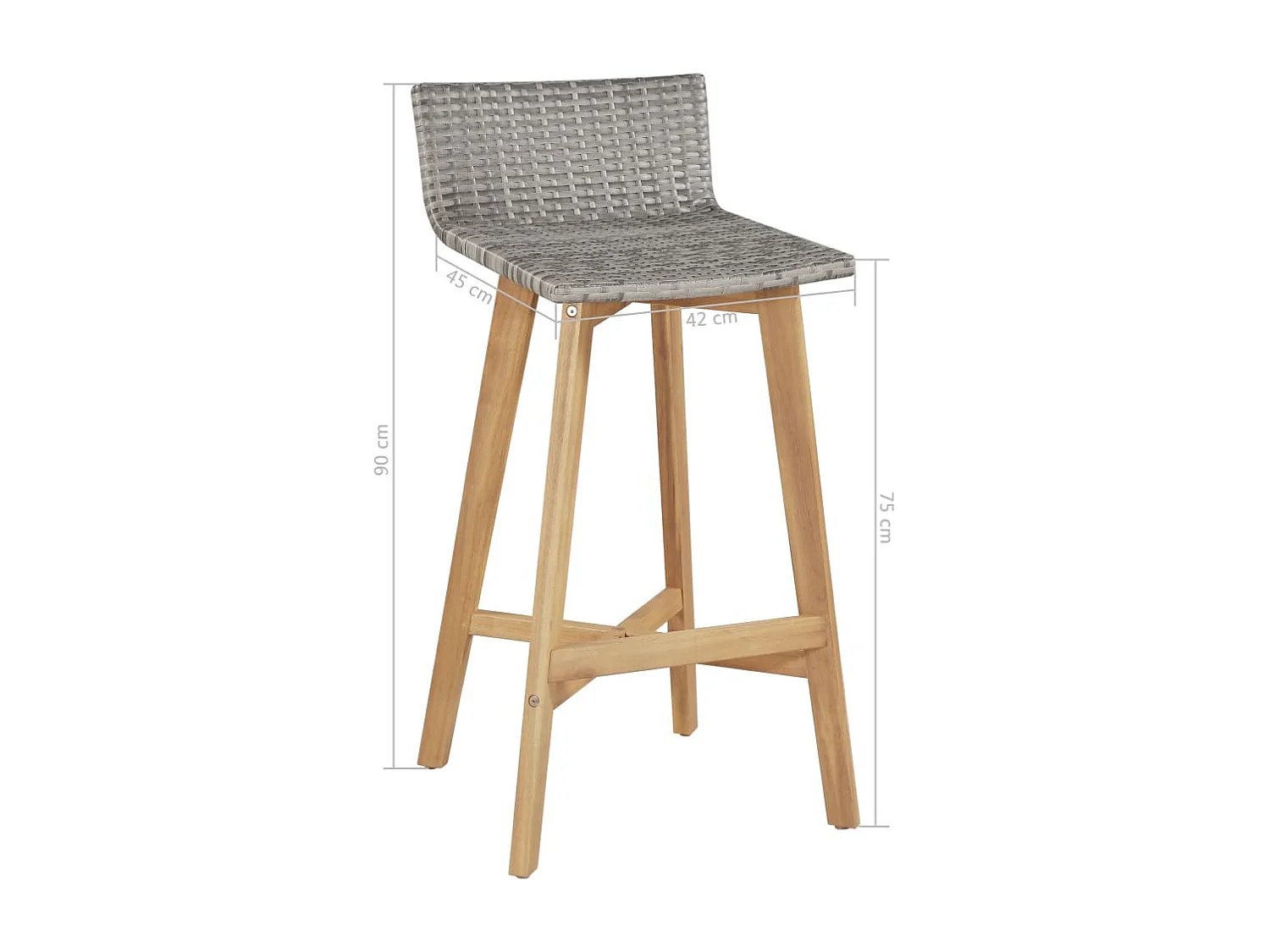 Jeanne-Viviane  5-delige Tuinset massief acaciahout