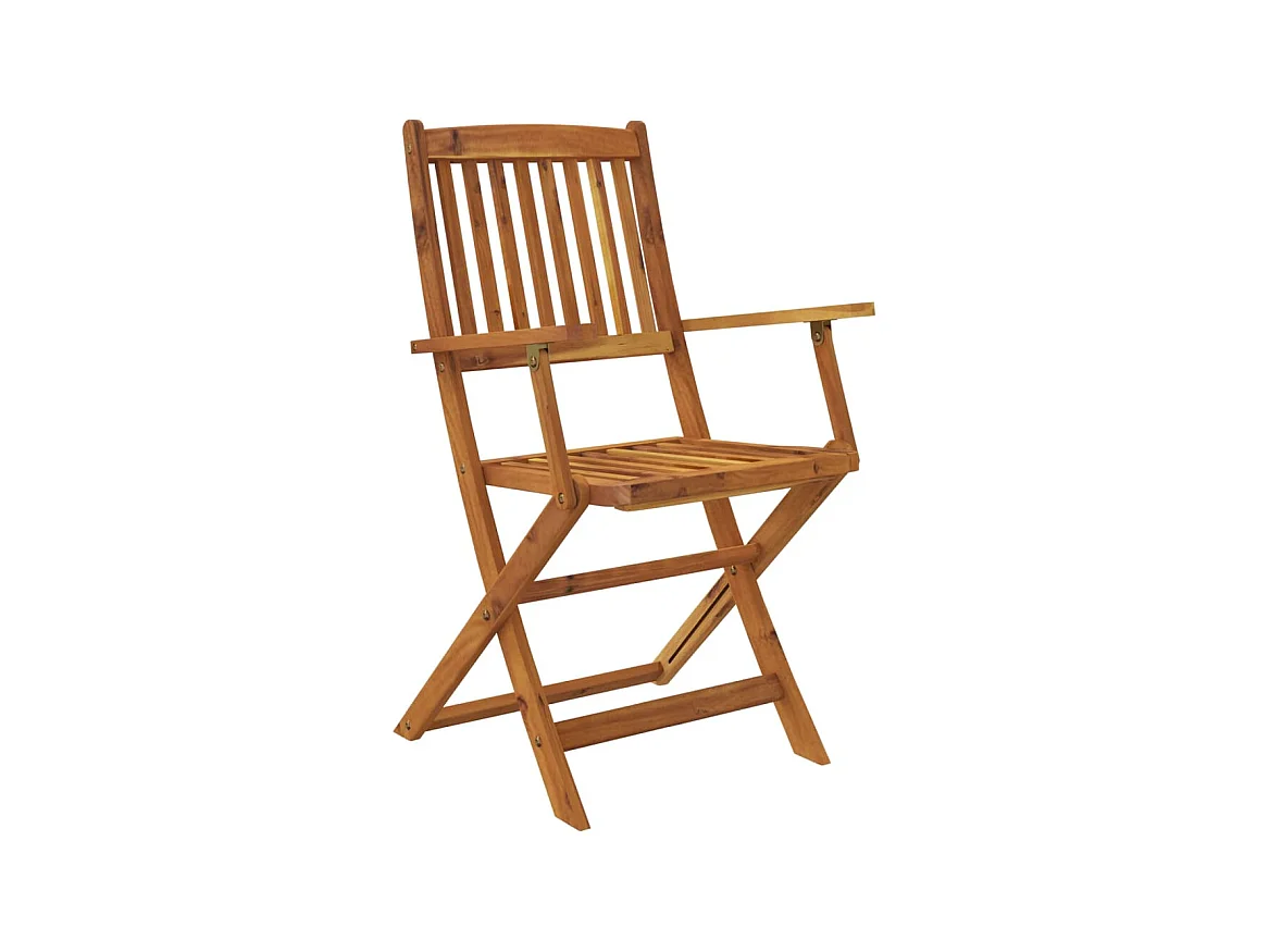 Elviira  Ensemble à manger d'extérieur pliable 9pcs Bois d'acacia solide