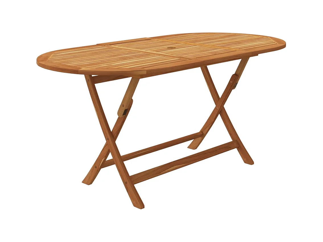 Elviira  Ensemble à manger d'extérieur pliable 9pcs Bois d'acacia solide