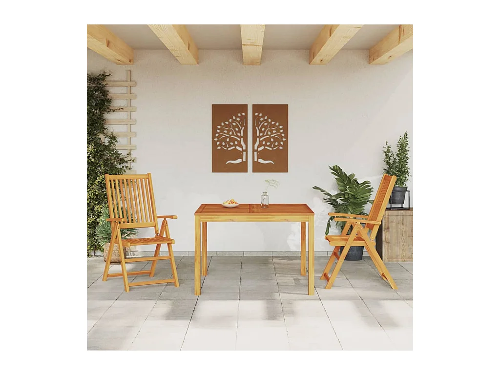 Solrød Strand  3-delige Tuinset massief acaciahout