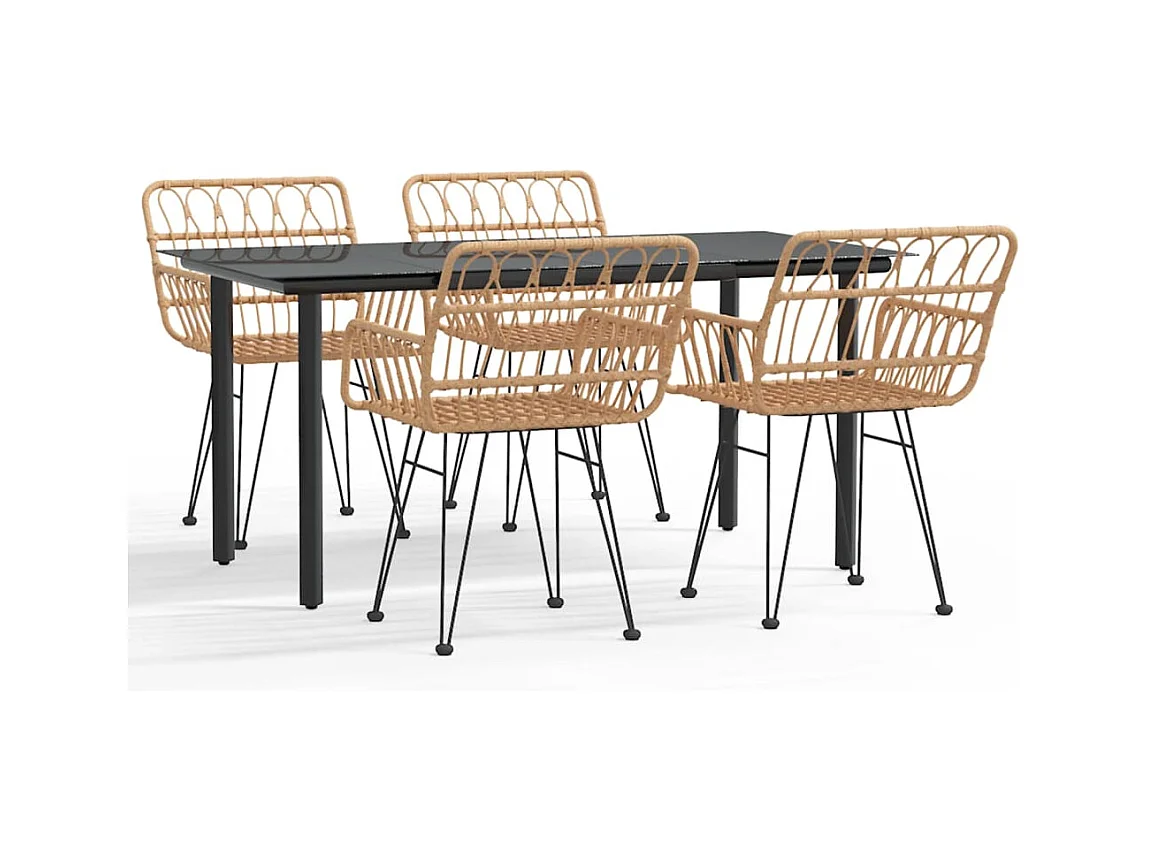 Francisca  5-delige Tuinset poly rattan