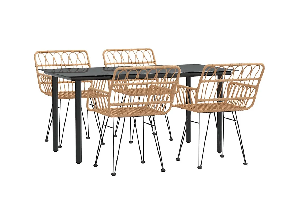 Francisca  5-delige Tuinset poly rattan