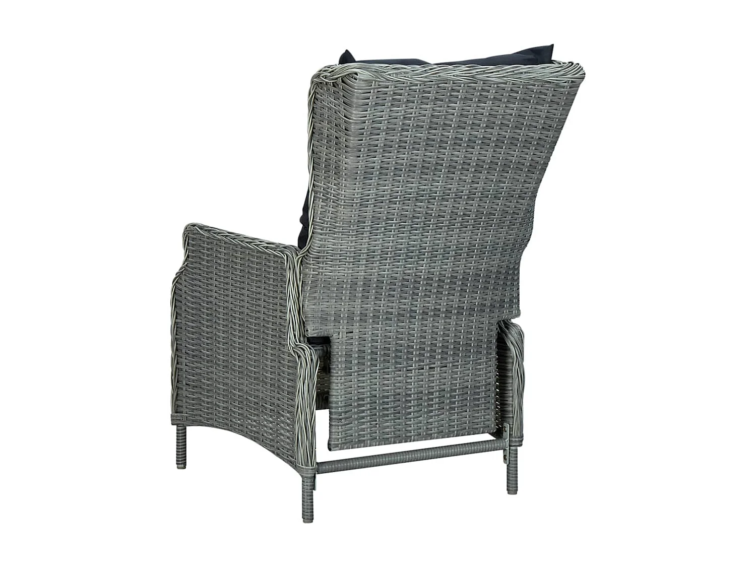 Kalren  Ensemble à manger 9 pcs avec coussins résine tressée gris clair